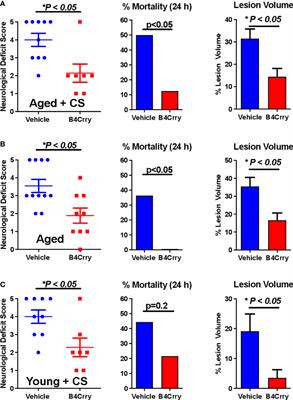 Evaluating the comorbidities of age and cigarette smoking on stroke outcomes in the context of anti-complement mitigation strategies